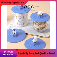 JOJO'S L. PD. Hungry. Hungry.Cup Lid Glass Cup Silicone Universal Mug Lid Large Size | Hungry