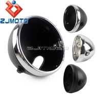 Universal Motorcycle 7" Round Headlight Housing Steel Headlamp Light Bucket For Harley 7 inch LED Fr
