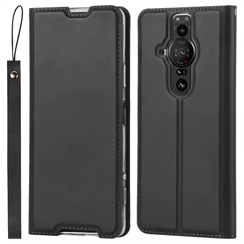 Premium Leather Case for Sony Xperia Pro-I / Sony Pro-i Retro Flip Case Magnetic Adsorption Cover Fu