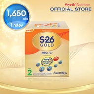 S-26 GOLD PRO-C™ ผสมแอลฟา สฟิงโกไมอีลิน™ ผสมบีแล็กทิส นมผงสูตร 2 ขนาด 1,650 กรัม