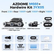 Azdome M660 4-Camera Dash Cam with Built-in GPS WiFi 24H Parking Assistance 360 Degree Panoramic Vie
