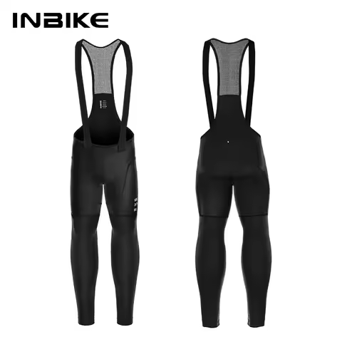INBIKE 2024 Plus Size Cycling Bib Pants Man Fleece Bike Mountain Leggings Tights 3D Padded Anti-Slip