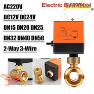 CAMELLI5Q 1Pcs Solenoid Valve, 2-Way DN15/DN20/DN25 Electric Ball Valve, 1/2" 3/4" 1" 220V AC 12V DC