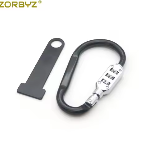 ZORBYZ Motorcycle Black Helmet Security Lock T-bar 3-Digit Combination For Harley Honda Kawasaki Yam