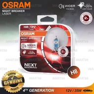 Osram Night Breaker Laser 4th Gen H8 Headlight Fog Lamp Bulb 12V 5000K Mentol Audi A4 A5 BMW F30 F10