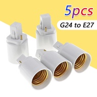 5Pcs G24D to E27 LED Light Screw Bulb Socket Bulb Holder Adapter