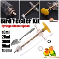 10ML 20ML 50ML Pet Feeding Syringe Parrot Feeder Young Bird Handfeeding with Feeding Spoon