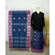Uis Nipes Karo Silk Suit with Traditional House Motif