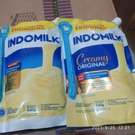 INDOMILK Krimer Kental Manis Putih/Coklat 545 g-SKM indomilk pouch 545g