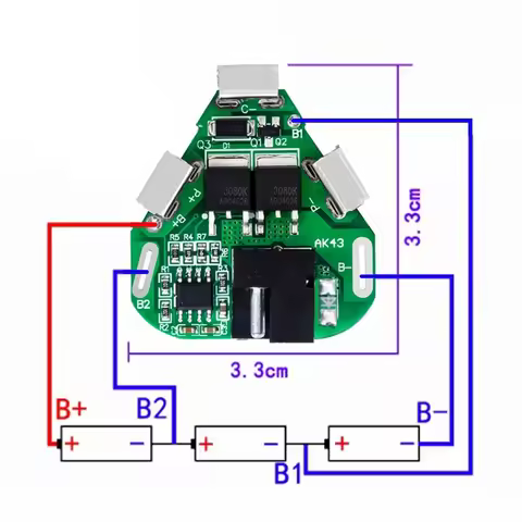 3S 12.6V 6A BMS Li-ion Lithium Battery Protection Board 18650 Power Bank Balancer Battery Equalizer 