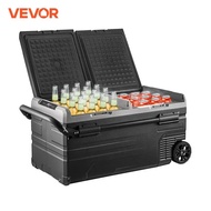 75l 95l Small Car Fridge 12v/24v Portable Mini Dual Storage Zone Refrigerator Compressor Truck Freez