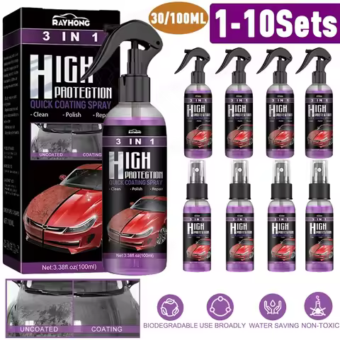 3 in 1 30/100ml High Protection Quick Ceramic Coating Nano Spray Car Coating Wax Fast Coat Sealer Sp