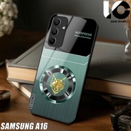 HP Casing SAMSUNG A16 Softcase SAMSUNG A16 Case Glossy Casing Shiny Glass Protector Mobile Phone Acc