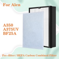 Replacement air purifier filter Fit for Alen A350 A375UV BF25A air purifier , 2 in 1 HEPA+activated carbon Combined filter