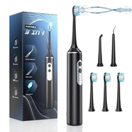 Water Dental Flosser with Electric Toothbrush, One Switch Between Tooth Brush &amp; Water Floss, 3 in 1 Teeth Cleaning Kit