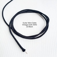 Guitar Wire Cable Vintage Cloth Awg22 Black