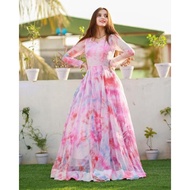 GEORGETTE DIGITAL PRINT GOWN