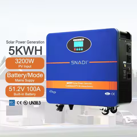 SNADI 5KW Solar Power Station for Home 51.2V 100A Solar Power Bank Lifepo4 Battery for Solar Power S