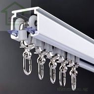Thickened Aluminum Alloy Curtain Track Monorail Double Track Curtain Accessories Curtain Rod Slide Track Mute TL4H