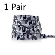 1pair New Flat Sneakers Shoe Laces Fashion Sports Shoelace Camouflage Tie-dye Shoelaces Shoes Access