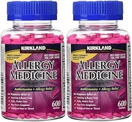 Kirkland Signature Allergy Medicine Diphenhydramine HCI 25 mg - 600 Minitabs - 2 Pack