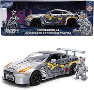 Jada Mechagodzilla w/ 2009 Nissan GT-R R35 Ben Sopra – 1:24 Anime Hollywood Rides – Die-Cast Car & F