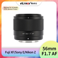 VILTROX 56mm F1.7 Air AF Lens Auto Focus Portrait APS-C for Fujifilm XF Sony E Nikon Z Mount