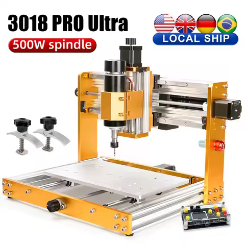 3018 Pro Ultra CNC Router 500W All-Metal Engraver Machine Limit Switch E-Stop with GRBL Offline for 