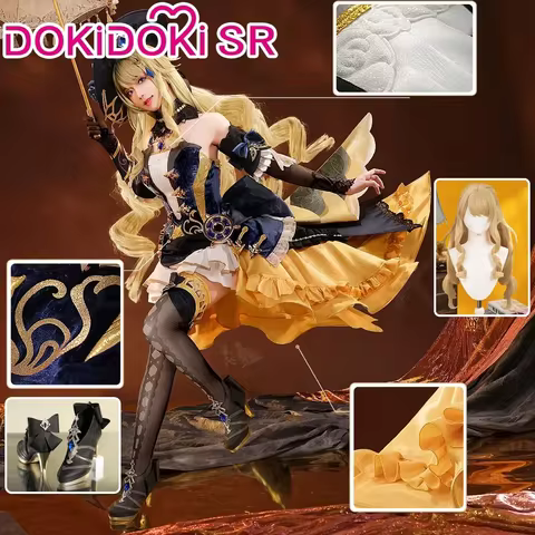 【Ready for Ship】Navia Cosplay Costume Game Genshin Impact DokiDoki-SR Women Metal Accessories Mediev