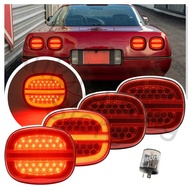 4PCS For Chevy Chevrolet Corvette C4 ZR-1 1991-1996 LED Rear Tail Brake Light Turn Signal light park