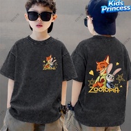 COD 2026 New Products Loose Fit Round Neck Children's shirt kids Distressed t-shirt Cotton Boys Clot
