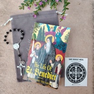 St Benedict Protection Prayer Bundle | Book, Sticker and Rosary with Pouch