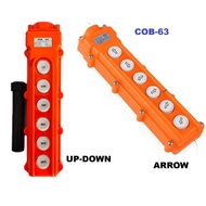 COB-63 Switch Pulley Crane 6 Buttons UP DONW EAST WEST AC250V Magnetic Type