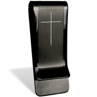 Black Titanium Money Clip for Men with Gift Box, Small Metal Money Clip, Cash Clip or Card Holder Gi