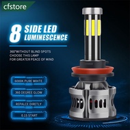 CFSTORE 2Pcs 8 Sides LED 12V H8 H11 H7 20000LM HB3 9005 HB4 H1 H3 H4 Headlight Bulb Canbus 60W 3D 36