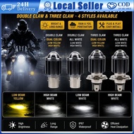H4 BA20D LED Bulb Headlight P15D H4 H6 White Yellow Hi Lo Lamp Scooter Accessories Fog Lights
