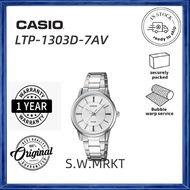 Casio Analog 100% Original LTP-1303D-7AV  Silver Stainless Steel Woman Watch
