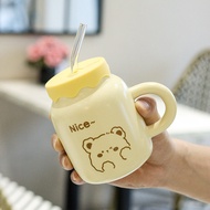 Creative Cartoon Water Cup Birthday Gift for Women Friend Girlfriend Cute Ceramic Mug Practical Gift