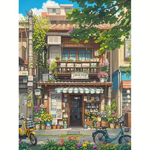 DIY Summer Shop Jigsaw Puzzles for Adults Focus Enhancement Therapy Office Decor Meaningful Retireme