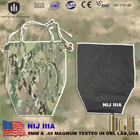 NIJ IIIA .44mag Multi-Threat Armor Pads Tactical Vest Back Groin&Buttocks Protection Full-Coverage B