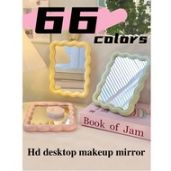 2/1pc Foldable High Definition Makeup Mirror, Wavy Desktop Makeup Mirror,Desktop Cosmetic Mirror Wit