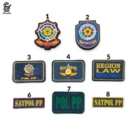 DANEESHOP Patch Rubber Logo Satpol PP / Emblem Satpol PP Velcro