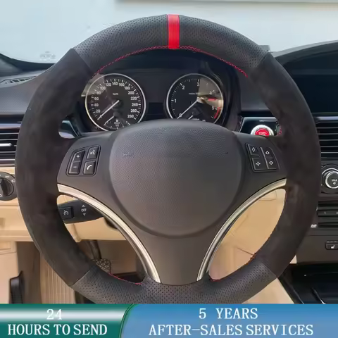 Customized Car Steering Wheel Cover Anti-Slip For BMW E90 E91 E92 E93 E87 E81 E82 E88 X1 E84 325i 33