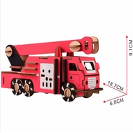 3D wooden puzzle FIRE TRUCK 66PCS