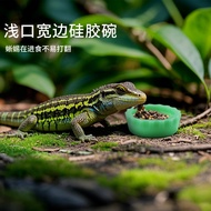 [Ready Stock] Gecko Silicone Food Bowl Anti-slip Reptile Food Box Lizard Small Pet Feeding Bowl Wate