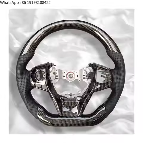 Customized Carbon Fiber Leather Steering Wheel Car Interior Accessories for Toyota NOAH VOXY 70 80 9