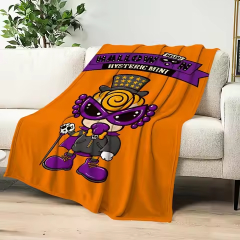 halloween cute cartoon Flannel warm soft H-Hysteric plush blanket sofa M-Mini living room hogar offi