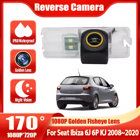 FishEye Vehicle Rear View Camera For Seat Ibiza 6J 6P KJ 2008~2017 2018 2019 2020 HD Night Vision 10