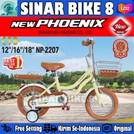 Sepeda Anak Perempuan NEW PHOENIX NP-2207 City Bike Ukuran 18 Inch Keranjang