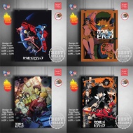 【READY STOCK】CowBoy Bebop Poster Sticker | Spike Spiegel | Jet Black | Faye Valentine | Ed | Ein | w